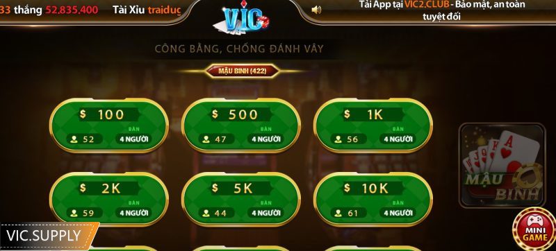 Mậu binh Vic Club là game gì